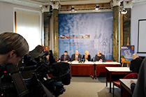 Blick in den Raum der Landespressekonferenz