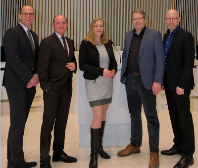 Der Vorstand v.l.: Axel Seitz, Stefan Koslik, Maike Gross, Bernd Mosebach und Frank Pfaff